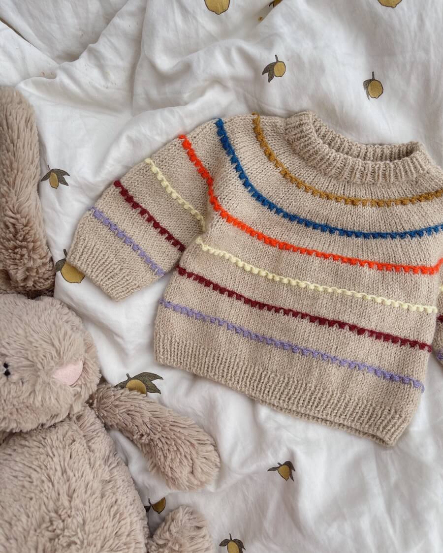 Festival Sweater har striber med bobler - en glad trøje til de små